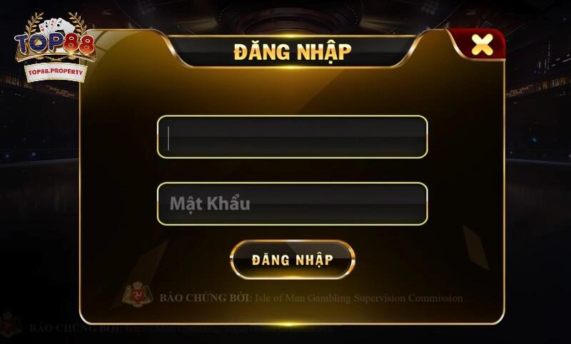 Form đăng nhập thông tin cổng game