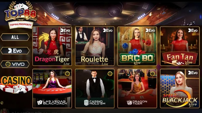 Nền tảng cho phép hội viên thử thách với đa dạng game live casino vận hành real-time